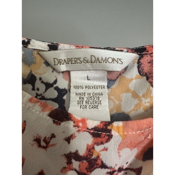Drapers and Damons Dolman Blouse Women’s Size Large whimiscal floral - Picture 5 of 6